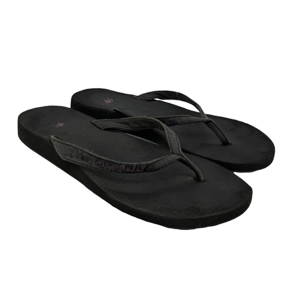 Ocean Minded Black Flip Flops - Picture 1 of 6